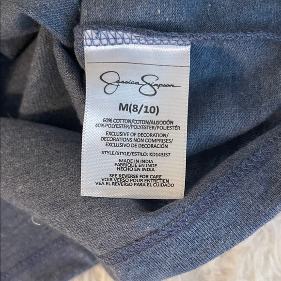 Jessica Simpson Kids Navy Love Graphic Tee Size Medium (8/10) NWT - Picture 6 of 6